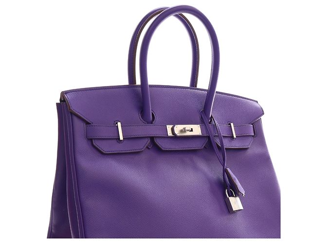 Hermès Purple Epsom Birkin Retourne 35 Porpora - vista 10