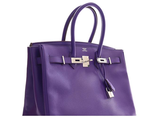 Hermès Purple Epsom Birkin Retourne 35 Porpora - vista 11