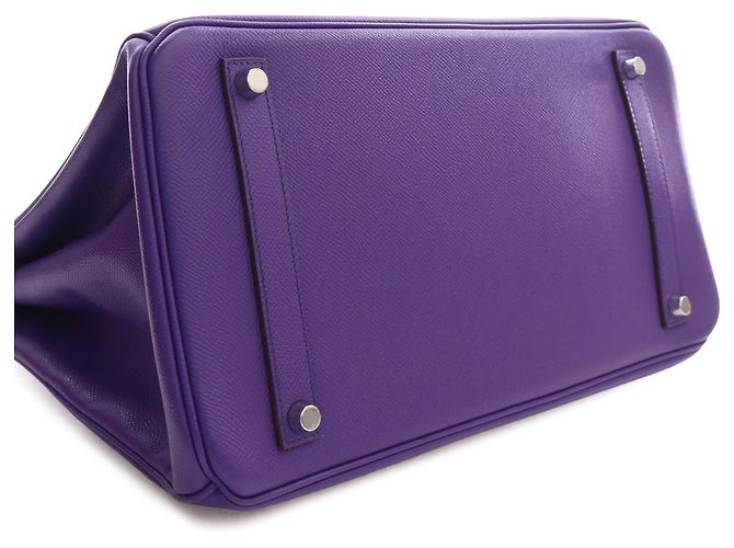Hermès Purple Epsom Birkin Retourne 35 Porpora - vista 13