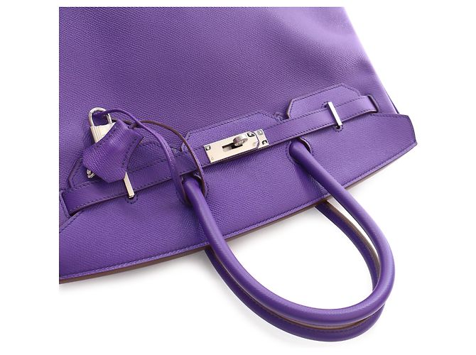 Hermès Purple Epsom Birkin Retourne 35 Porpora - vista 14