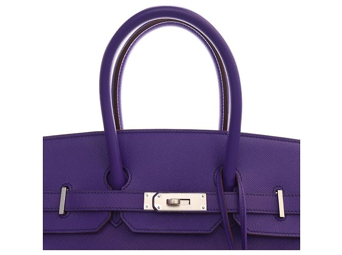 Hermès Purple Epsom Birkin Retourne 35 Porpora - vista 7