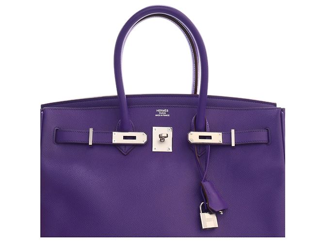 Hermès Purple Epsom Birkin Retourne 35 Porpora - vista 8