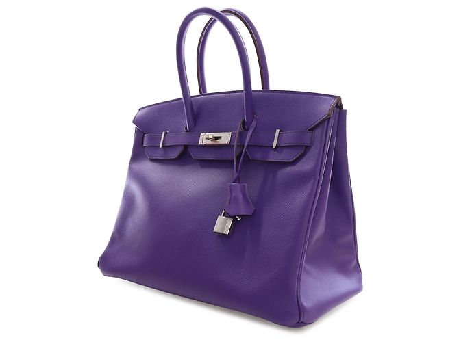 Hermès Purple Epsom Birkin Retourne 35 Porpora - vista 9