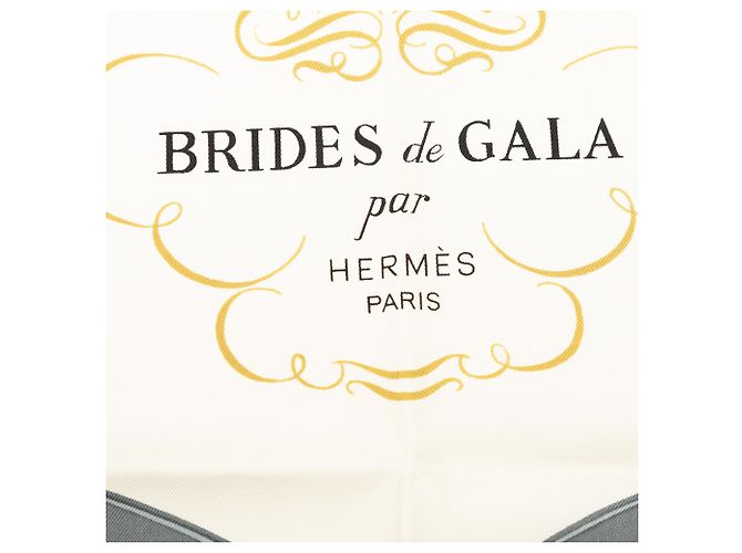 Hermès Seidentuch White Brides de Gala 90 Weiß - Ansicht 2
