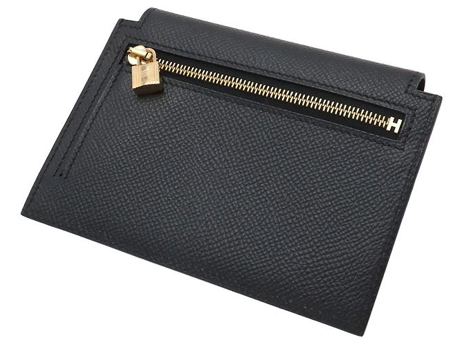 Cartera compacta Kelly Pocket en Epsom negro Hermès - vista 2