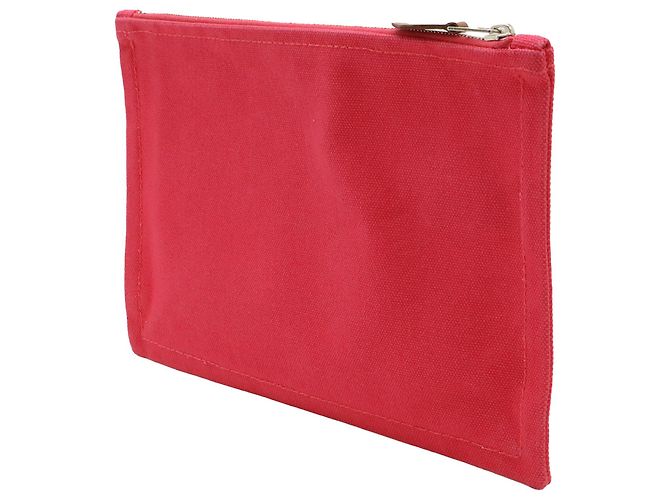 Pochette piatta Hermès Red Toile Bain Yachting PM Rosso - vista 2
