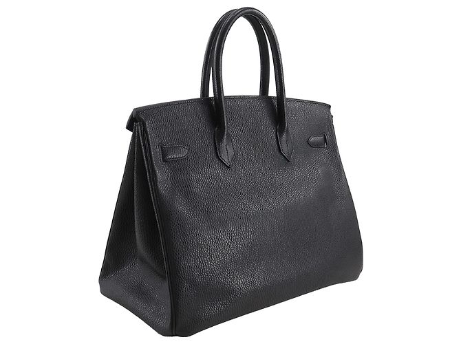 Hermès Black Fjord Birkin Retourne 35 Nero - vista 3