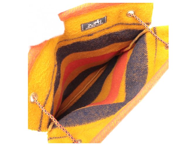 Borsa Rocabar Aline in tela gialla Hermès Giallo - vista 5
