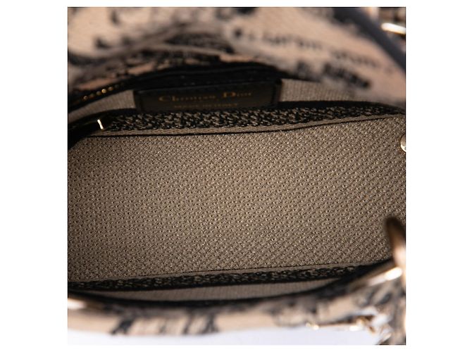 Dior Beige Mini Tela Ricamata Plan de Paris Lady D Lite - vista 4