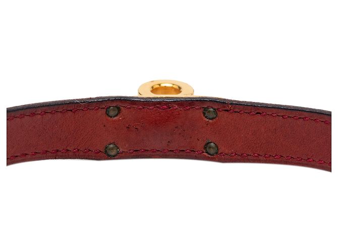 Bracciale Hermès Red Swift Kelly Double Tour Rosso Bordò - vista 6