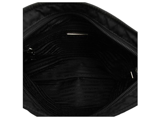 Bolso bandolera Prada Black Tessuto Zip Top Negro - vista 4