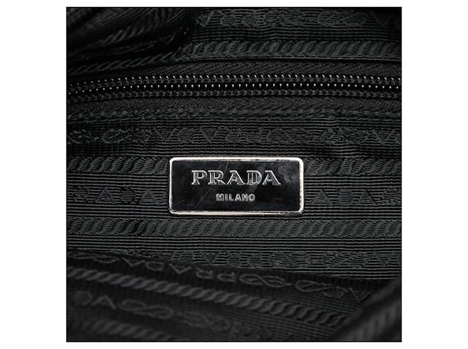 Bolso bandolera Prada Black Tessuto Zip Top Negro - vista 5