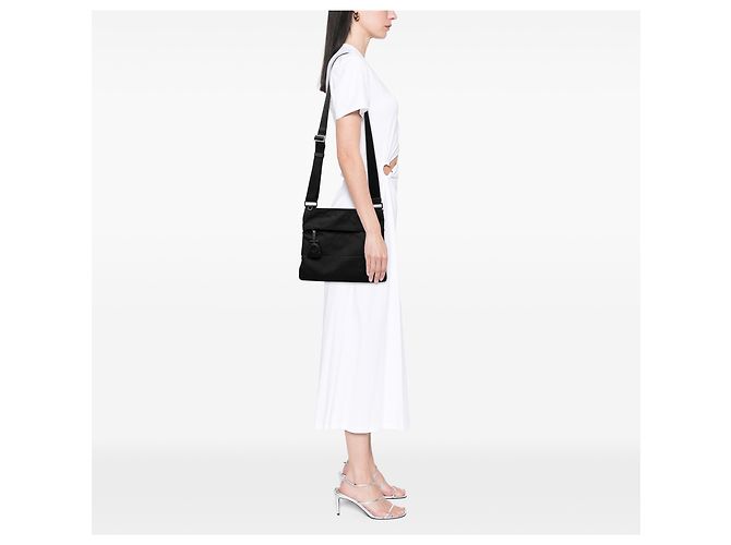 Bolso bandolera Prada Black Tessuto Zip Top Negro - vista 6