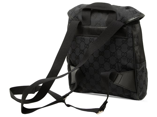 Gucci Black GG Canvas Backpack - view 2