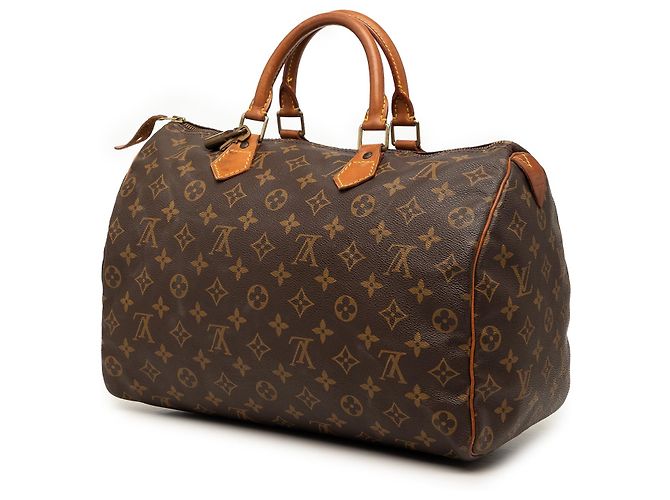Louis Vuitton Marrone Monogram Speedy 35 - vista 2