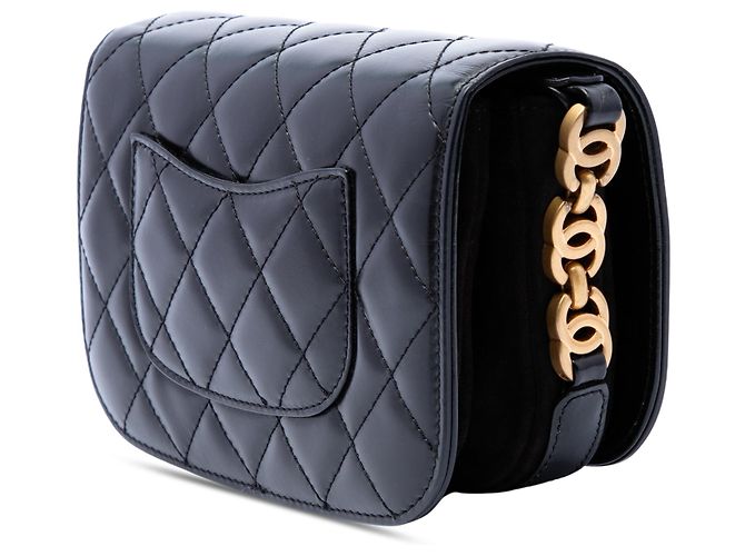 Chanel Black Mini Shiny Calfskin My Sweet CC Flap Nero - vista 2