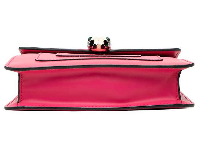 Bulgari Bvlgari Pink Small Leather Square Serpenti Forever Chain Crossbody Rosa - vista 3