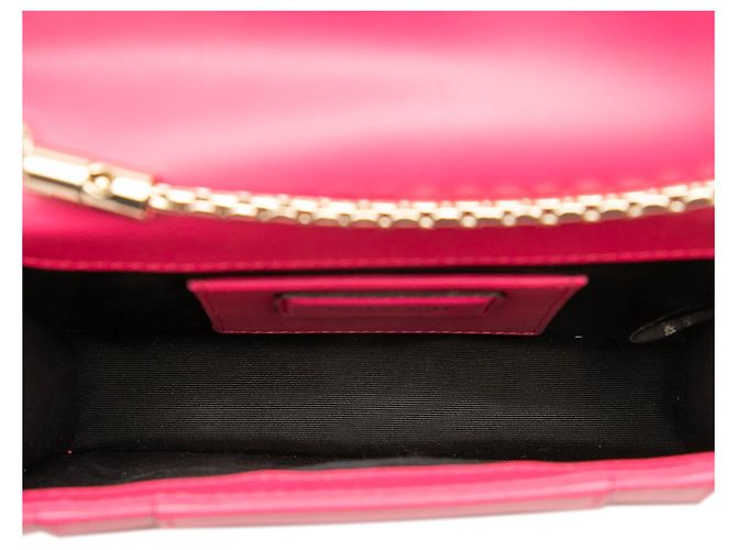Bulgari Bvlgari Pink Small Leather Square Serpenti Forever Chain Crossbody Rosa - vista 4