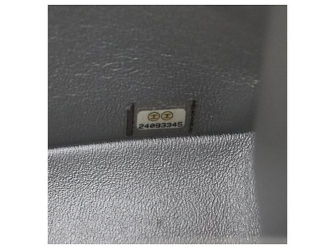 Chanel Silver Jumbo Classic Caviar Double Flap Argento - vista 6