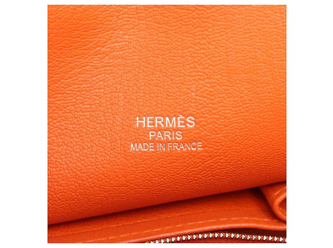 Hermès Orange Clemence Jypsiere 34 Arancione - vista 6