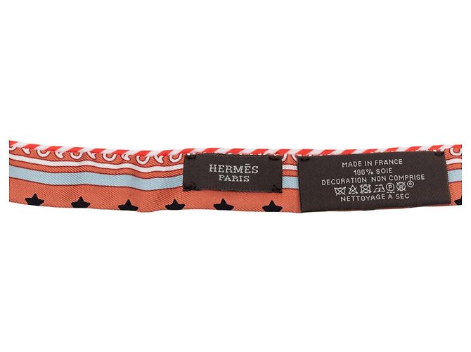 Hermès Orange Candy Doll Seidentuch Twilly Angeln - Ansicht 3