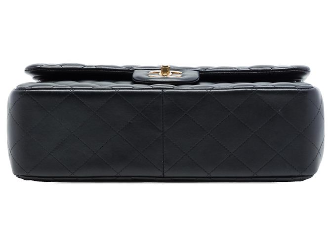 Chanel Black Jumbo Classic Lambskin Double Flap Nero - vista 3