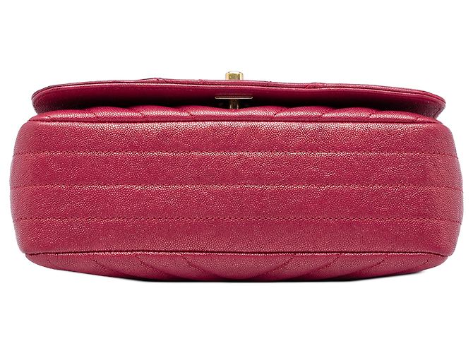 Chanel Pink Small Chevron Iridescent Caviar Statement Flap Rosa - vista 3