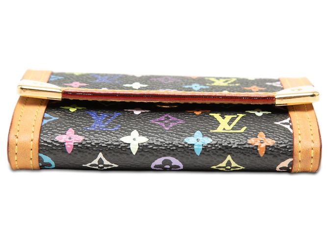 Louis Vuitton Black Monogram Multicolore Porte Monnaie Plat - view 3