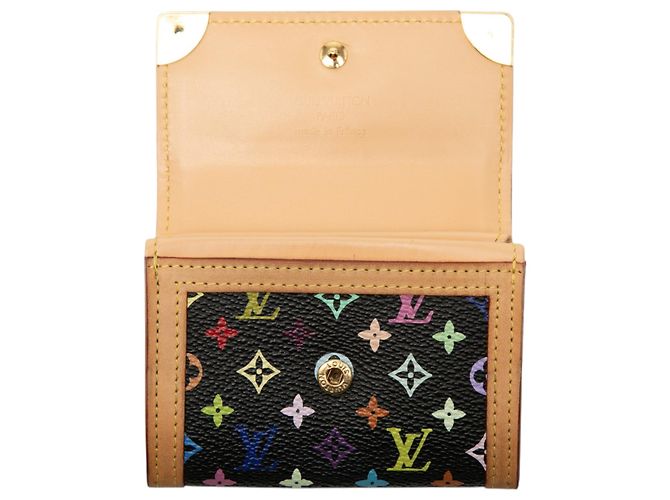 Louis Vuitton Black Monogram Multicolore Porte Monnaie Plat - view 4