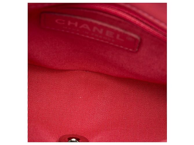 Chanel Pink Small Quilted Crumpled Calfskin Bi Vintage Full Flap Rosa - vista 4