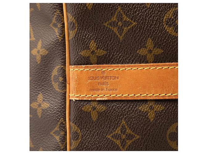 Louis Vuitton Marrone Monogram Keepall Bandouliere 55 - vista 5