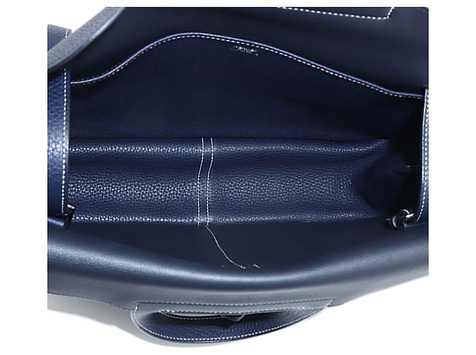 Hermès Blue Clemence Halzan 31 Blau Marineblau - Ansicht 5