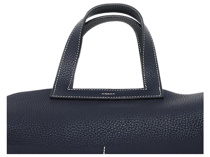 Hermès Blue Clemence Halzan 31 Blau Marineblau - Ansicht 9