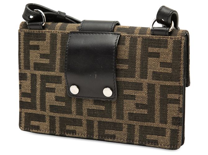 Fendi Brauner Zucca Canvas Convertible Baguette Pouch - Ansicht 2