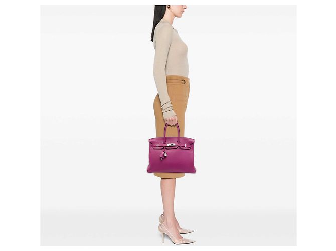 Hermès Purple Togo Birkin Retourne 35 Porpora - vista 6