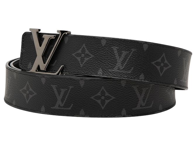 Louis Vuitton Gürtel Black Monogram Eclipse LV Initiales Reversibel Schwarz - Ansicht 2