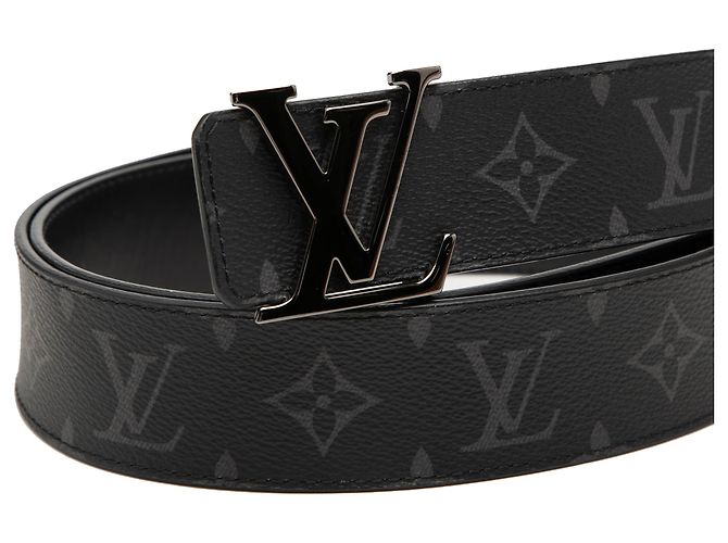 Louis Vuitton Gürtel Black Monogram Eclipse LV Initiales Reversibel Schwarz - Ansicht 4