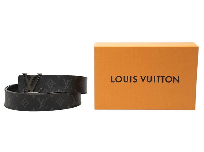 Louis Vuitton Gürtel Black Monogram Eclipse LV Initiales Reversibel Schwarz - Ansicht 6