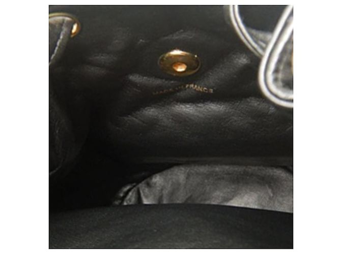 Chanel Duma Rucksack aus gestepptem schwarzem Lammleder Größe Medium - Ansicht 5
