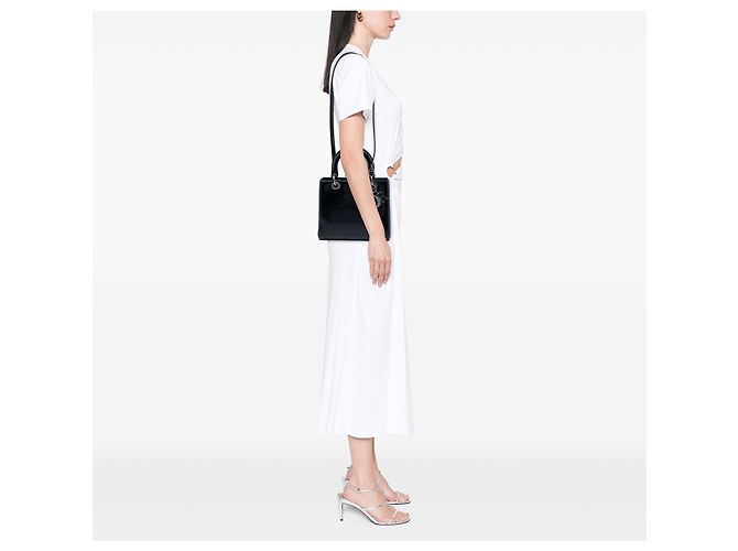 Lady Dior in vernice nero, misura Medium - vista 5