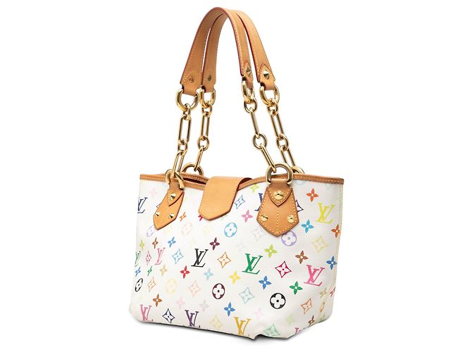 Louis Vuitton White Monogram Multicolore Annie MM Bianco - vista 2
