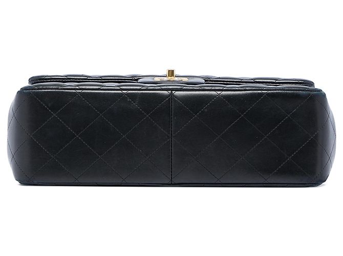 Chanel Black Jumbo Classic Lambskin Double Flap Nero - vista 3