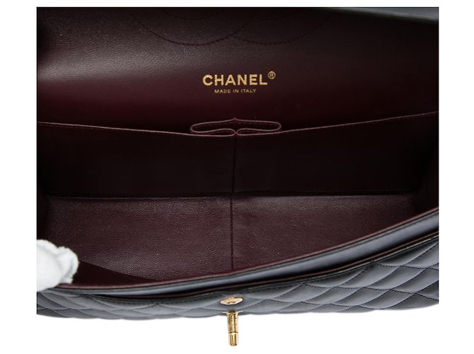 Chanel Black Jumbo Classic Lambskin Double Flap Nero - vista 4