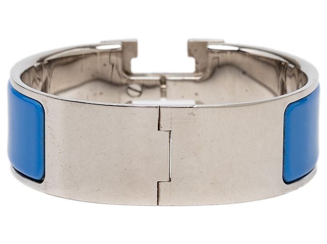 Pulsera Hermès Blue Wide Enamel Clic Clac H PM Azul - vista 3