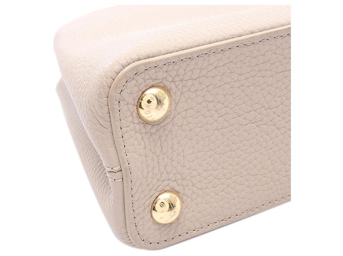 Louis Vuitton Beige Taurillon Capucines BB - Ansicht 6