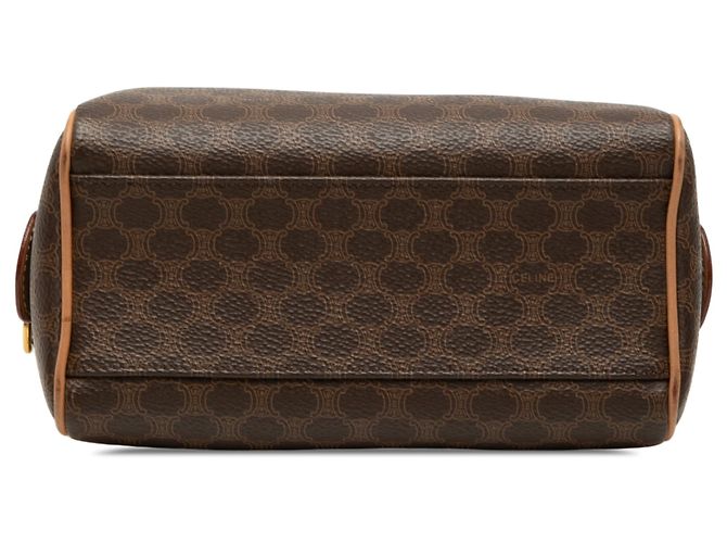 Céline Borsa Boston Celine Mini Macadam in tela rivestita marrone - vista 3