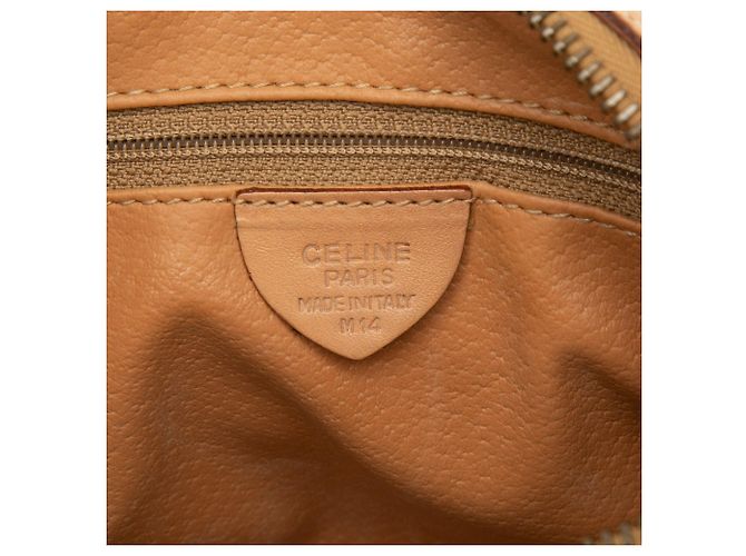 Céline Borsa Boston Celine Mini Macadam in tela rivestita marrone - vista 5