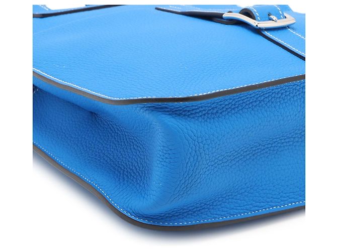Hermès Blue Clemence Halzan 31 Blau - Ansicht 6