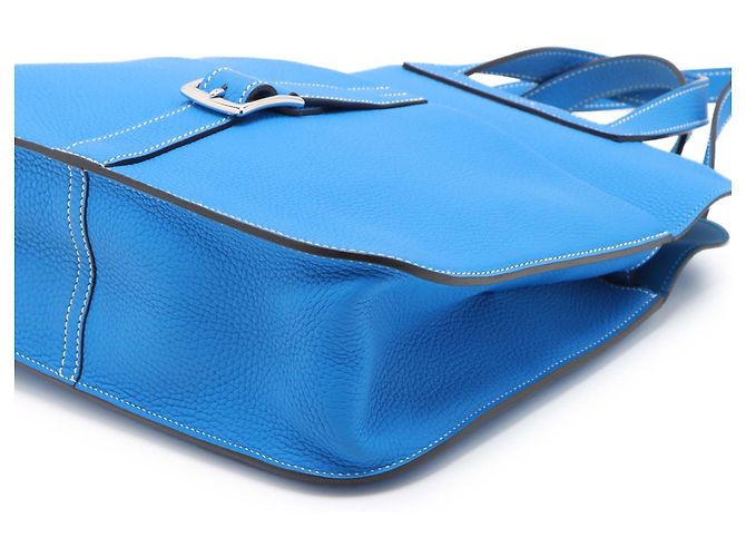 Hermès Blue Clemence Halzan 31 Blau - Ansicht 7