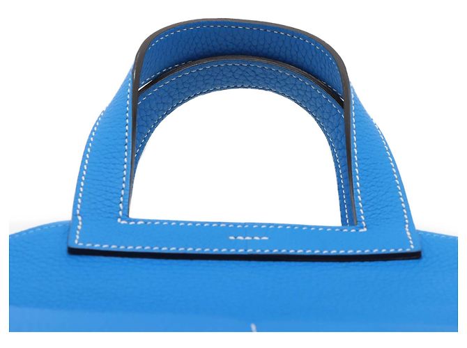 Hermès Blue Clemence Halzan 31 Blau - Ansicht 9